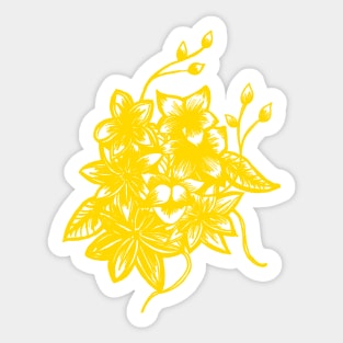 Yellow floral bouquet Sticker